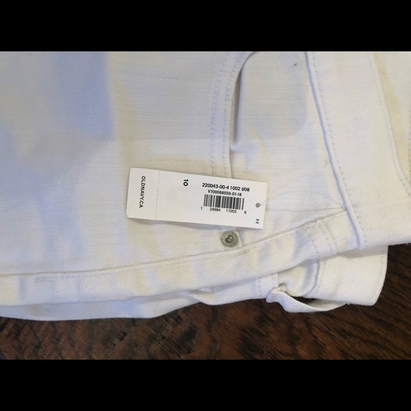 Old Navy Size 10 NWT white denim jeans - Picture 3 of 4